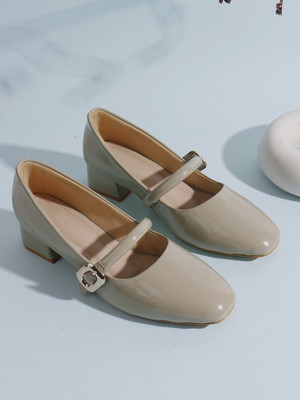 TRYME Women Heels(Camel , 6)
