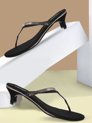 METRO Women Heels(Black , 4)
