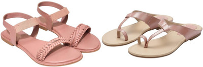 Kuhu Creations Women Flats(Pink, Pink , 4)