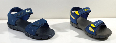 Classica Men Sandals(Blue, Blue, Yellow , 6)