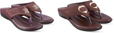 hunyza footwear Women Flats(Brown, Brown , 6)
