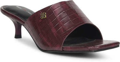 Bata Women Heels(Maroon , 3)