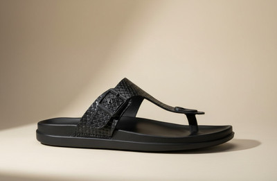 missas group Men Sandals(Black , 8)