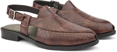 House of Pataudi Men Sandals(Brown , 8)