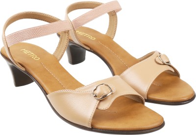 METRO Women Heels(Beige , 5)