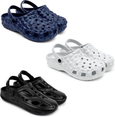 Golf Men Clogs(Blue, Grey, Black , 6)