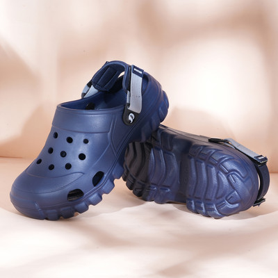 DOCTOR EXTRA SOFT Men Clogs(Navy , 7)
