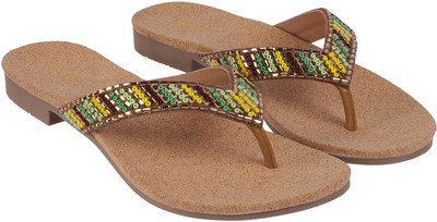 MOCHI Women Flats(Gold , 7)