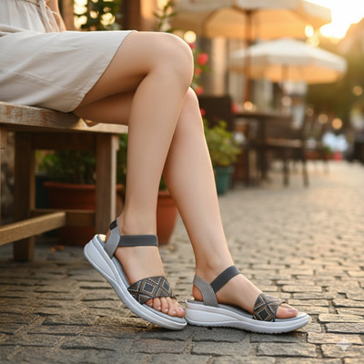 RAVIS Women Flats(Grey , 4)
