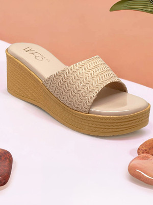 WFS Women Heels(Beige , 5)