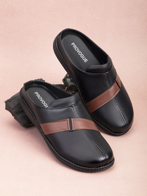 PROVOGUE Men Sandals(Black , 9)