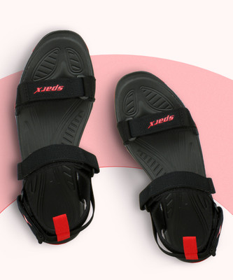 Sparx SS 468 Men Sandals(Black, Red , 6)