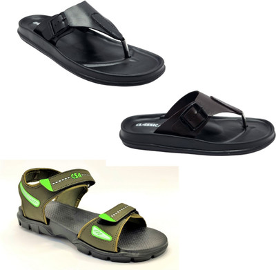 Classica Men Sandals(Black , 6)
