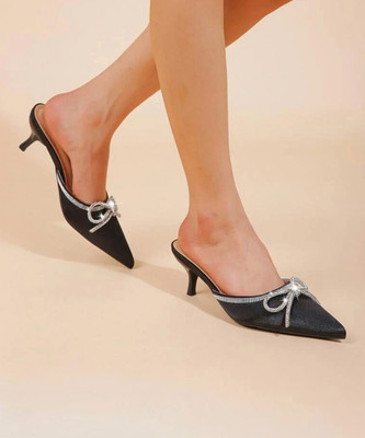 MIYOKO Women Heels(Black , 4)