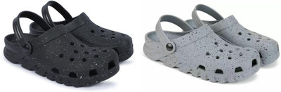 BeeOne Men Sandals(Grey, Black , 9)