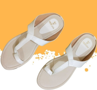 VEYONA Women Flats(White , 5)