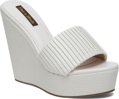 flat n heels Women White Wedges
