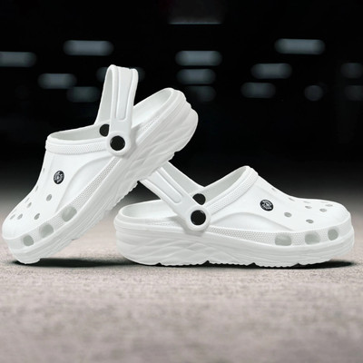 FLIPJONES Men Clogs(White , 8)