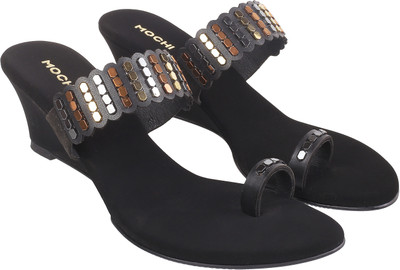MOCHI Women Wedges(Black , 3)