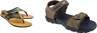 Classica Men Sandals(Brown, Tan , 7)