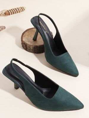 Dressberry Women Heels(Green , 6)