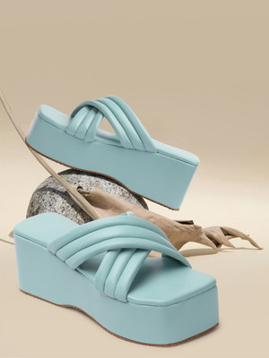 KILLER Women Wedges(Green , 7)