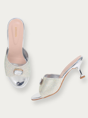 ANOUK Women Heels(Silver , 3)