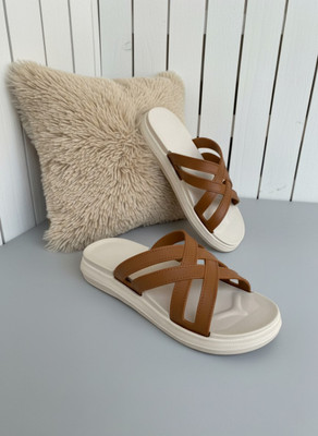 GLB Women Casual(Brown, Beige , 7)