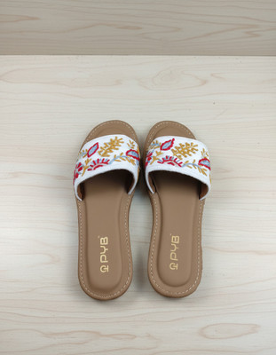 BYQB Women Flats(White , 6)