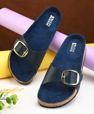 HERE&NOW Women Flats(Navy , 4)