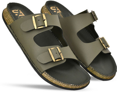 FAV SHOES Men Sandals(Green, Grey , 9)