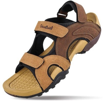 WALKAROO Men Sandals(Tan , 7)