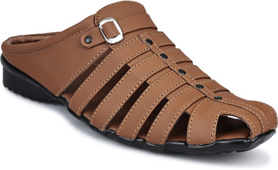 RURAL CRAFT Men Sandals(Tan , 10)