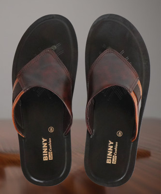 Binny Men Sandals(Brown , 6)