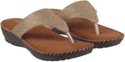 MOCHI Women Flats(Gold , 5)