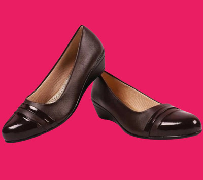 SHIPEE Women Heels(Brown , 7)