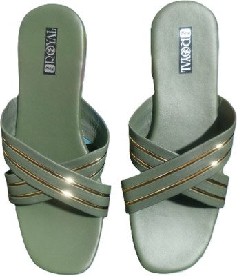 Nicesteps Women Flats(Green , 9)
