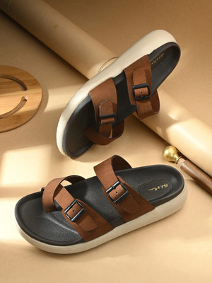Mast & Harbour Men Sandals(Tan, Beige , 9)