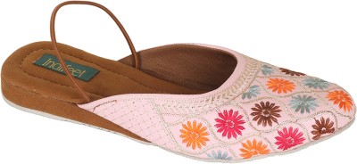 Indifeet Paisley Bellies For Women(Pink , 5)