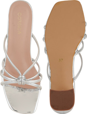 CORSICA Women Heels(Silver , 8)