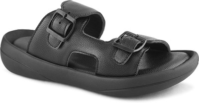 Roadster Men Sandals(Black , 7)