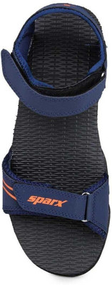 Sparx SS 703 Men Sandals(Orange, Navy , 10)