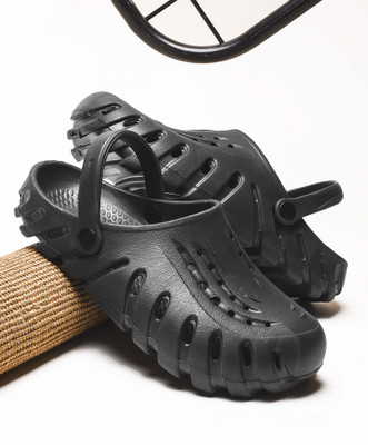 BERSACHE Men Sandals(Black , 9)