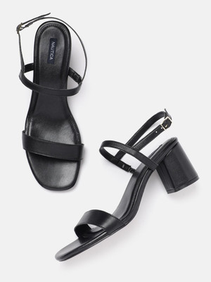 NAUTICA Women Heels(Black , 6)