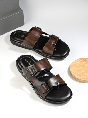 FAV SHOES Men Sandals(Tan , 7)