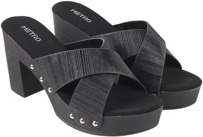 METRO Women Heels(Black , 3)