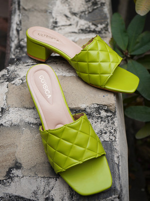 CORSICA Women Heels(Green , 6)