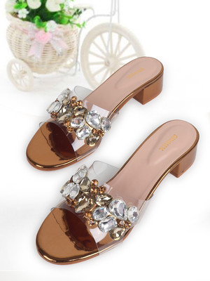 ANOUK Women Heels(Copper , 4)