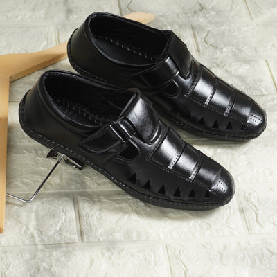 KILLER Sandals | Comfortable & Durable Casual for Daily, Office & Party Wear Men Casual(Black , 7)