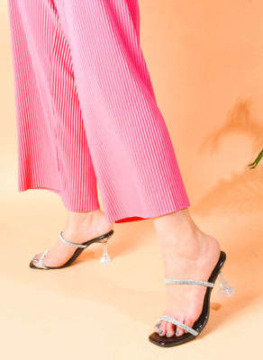jm looks Women Heels(Black , 3)